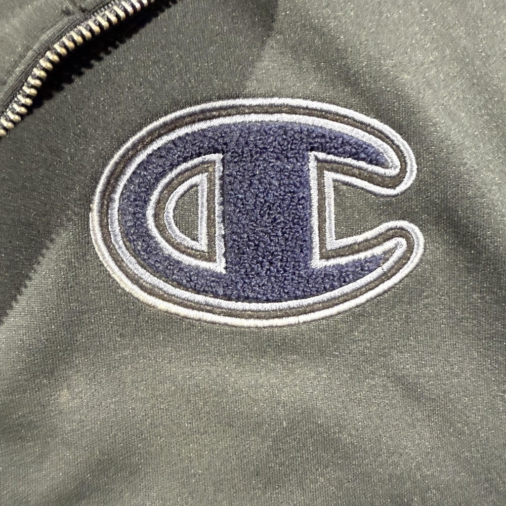 Champion Jacket Mens Large Black Full Zip Track 1919 Big C Logo Athletic - Picture 3 of 7